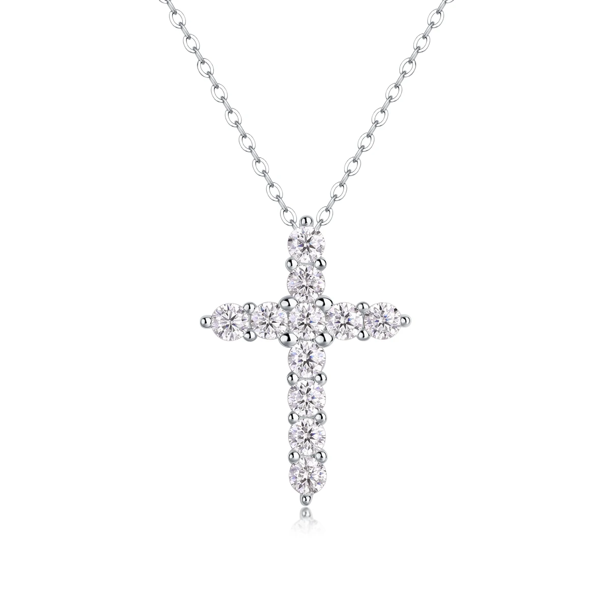 2024 Wholesale Necklace Popular 925 Sterling Silver moissanite Necklace Cross Pendant Necklaces for Women Wholesale Jewelry