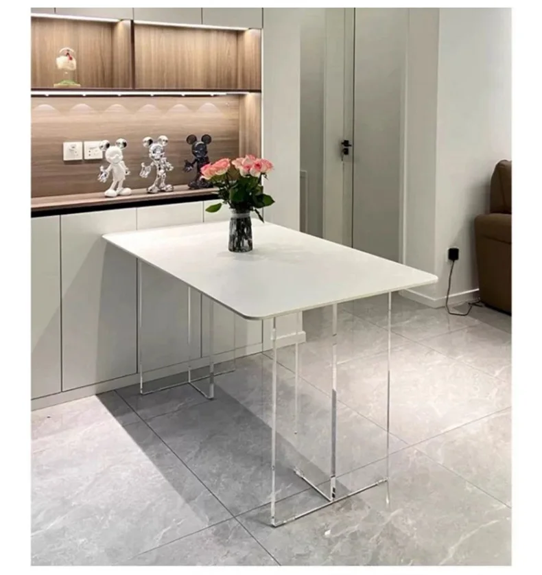 Factory Price Writing Table Office Desk Console Table Computer Clean Acrylic Desk Tables