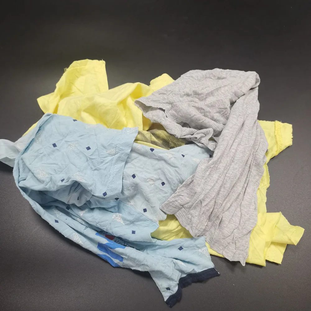 Industrial Used Clothes Cotton Waste Strong Absorbency Dark Color T Shirt Rags 100% Cotton Rags