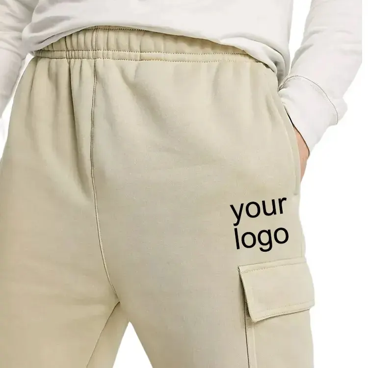 Custom design fashion summer streetwear training french terry sweatpants workout outdoor gym track cargo men fitness jogger pant