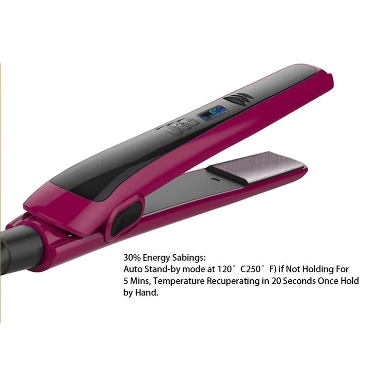 Фабрики Китая Nano Titanium Plate профессор Flat Iron Выпрямитель с ЖК дисплей
