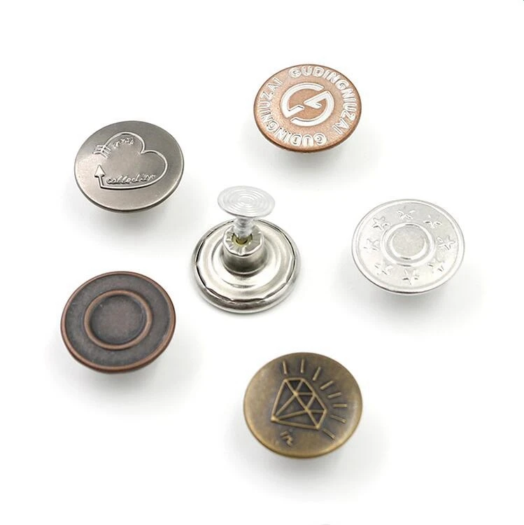 Popular denim rivet tack jeans button metal button for jeans