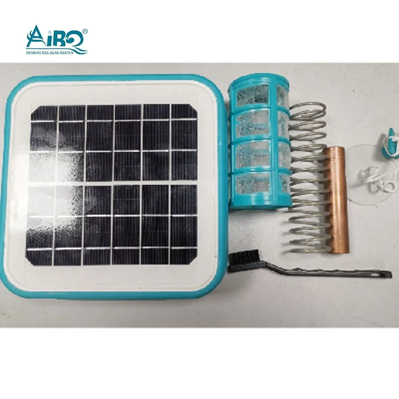 AIBO solar pool ionizer high capacity can reduce 85% chlorine and kill algae durable copper anode can keep swimming pool clean