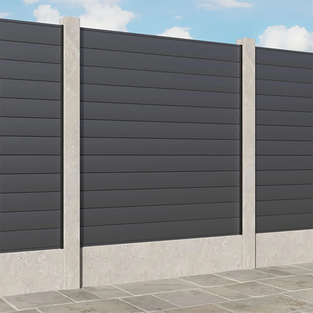 New Design UV Resistance WPC Wood Plastic Composite Fence Co-Extrusion Security Garden and Farm Fence with Metal Frame