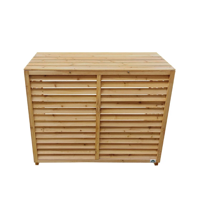 Outdoor Rack Box Protect Wooden Air Conditioner Cover