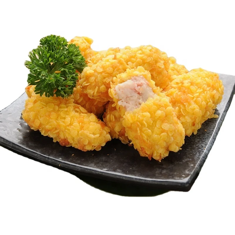 Huiyang Chinese Food Wheat Flour Seafood Snacks Frozen Alaska Crab Meat Popocorn with Fresh Squid Box Package Alimento