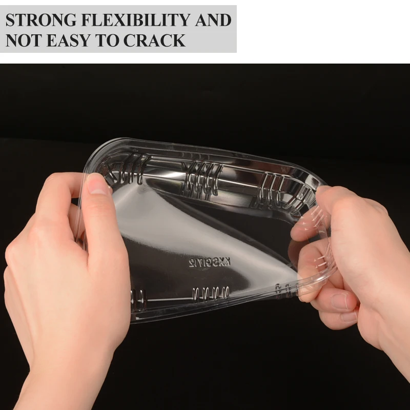 Пользовательский одноразовый прямоугольный пластиковый поднос для супермаркета контейнер пищевых продуктов свежего мяса