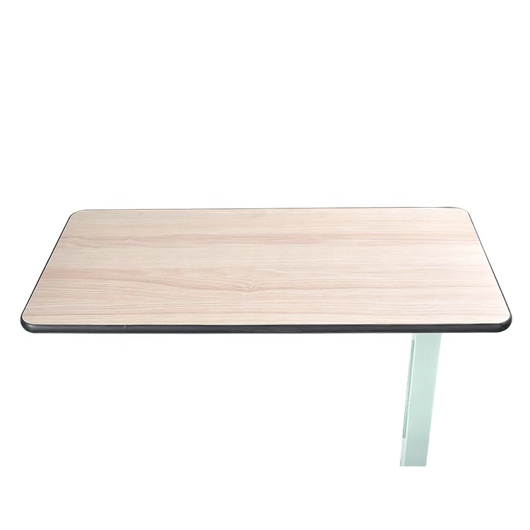 Hospital use height adjustable over bed tables