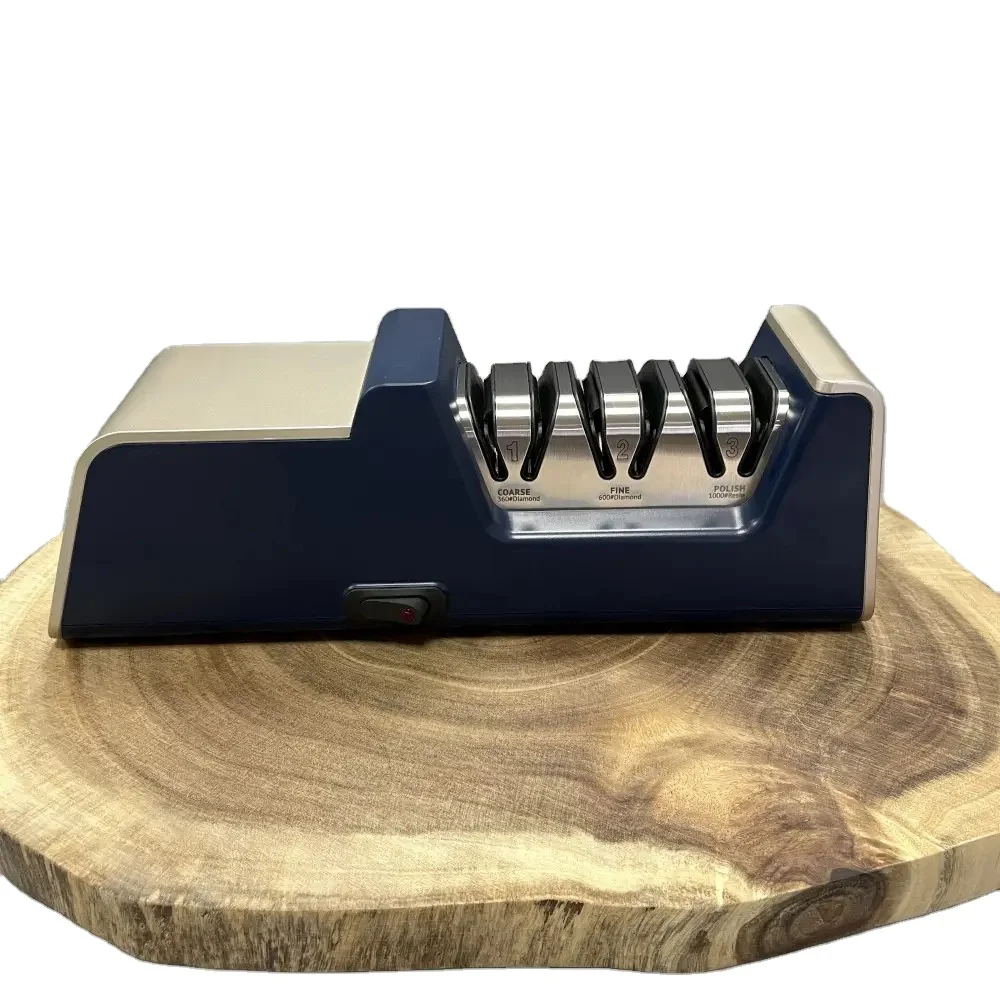 18W Profession Commercial Grade 3-Stage Slots electric knife and scissor Grinder Diamond Abrasives Automatic knife sharpen tool