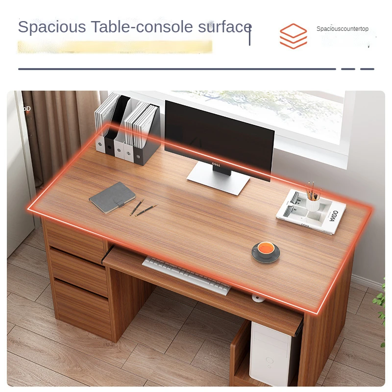 Home office furniture student writing study desk with drawer lock simple large desktop corner computer desk