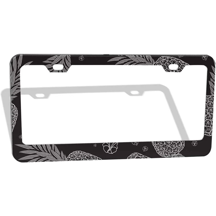 Rainbow License Plate Frame Aluminum Board Frames Theft-Proof Frames Custom Colorful License Plate Holder