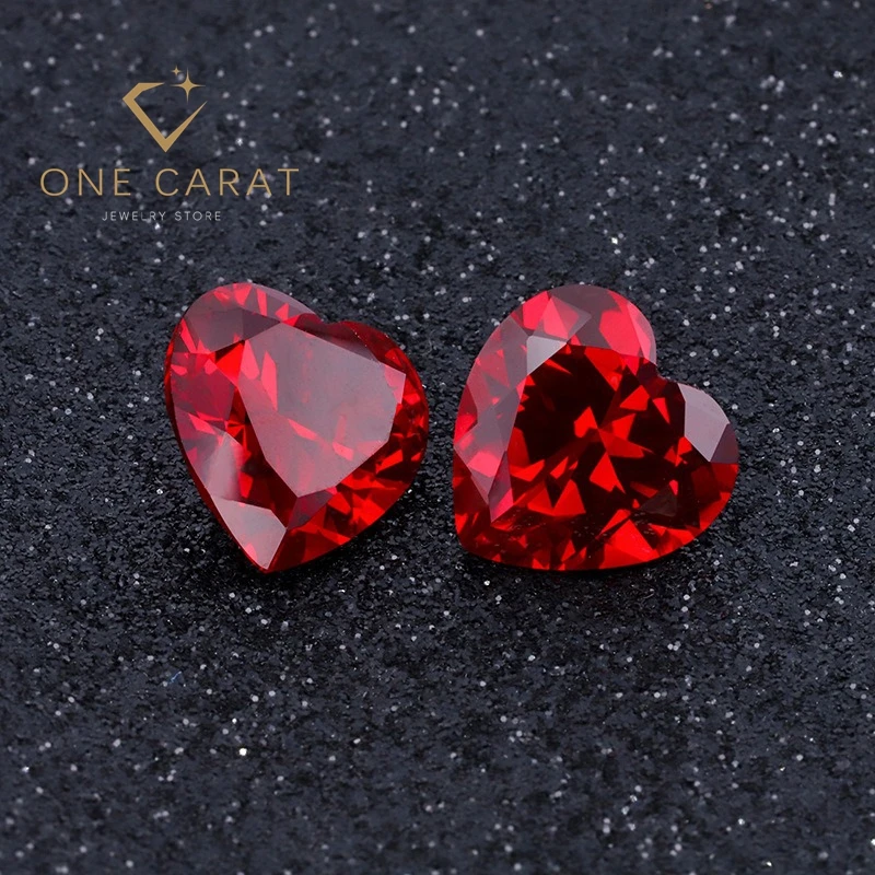 Factory Direct Lab Created Ruby Loose Gemstones Natural Cut Various Shapes-Round Oval Pear Heart Marquise Cushion Square Heat