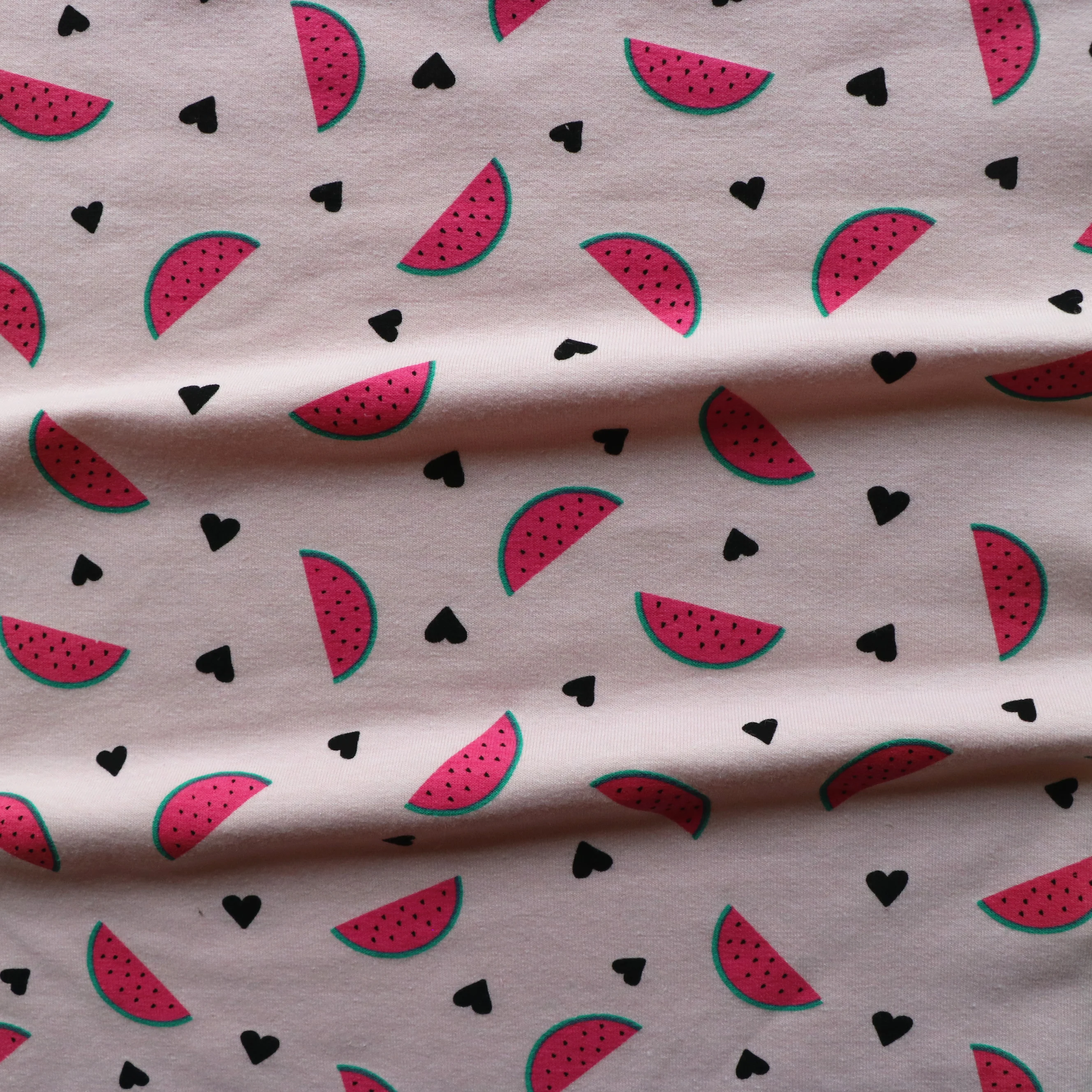 New Style Fruits Pattern Cotton95% Spandex5% Printed French Terry Fabric For /Hoodies/Garments Customized Printing Pattern