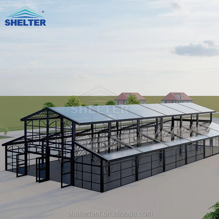 Aluminum Frame Luxury Clear Marquee Glass Orangery Tent for Party Event