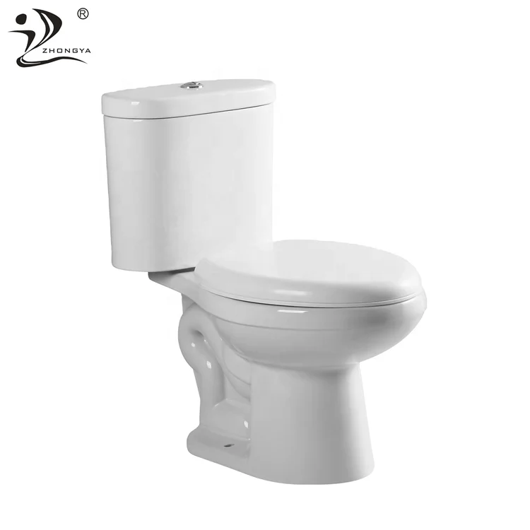 ZHONGYA Oem cheap siphonic two piece toilet commode pedestal basin bathroom porcelain toilet bowl set with sink