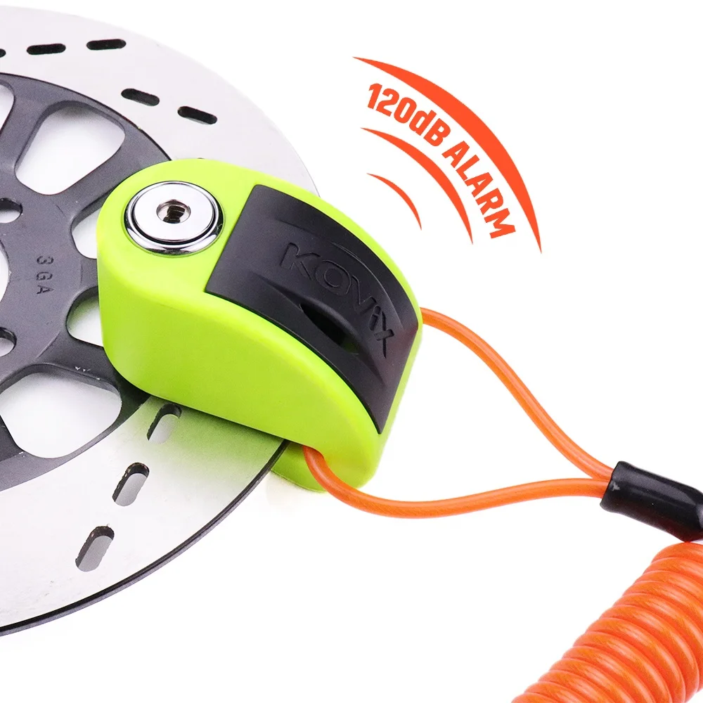 KOVIX Motorcycle Lock Alarm Security Protection Stainless Steel Anti-Theft Brake Disc Lock