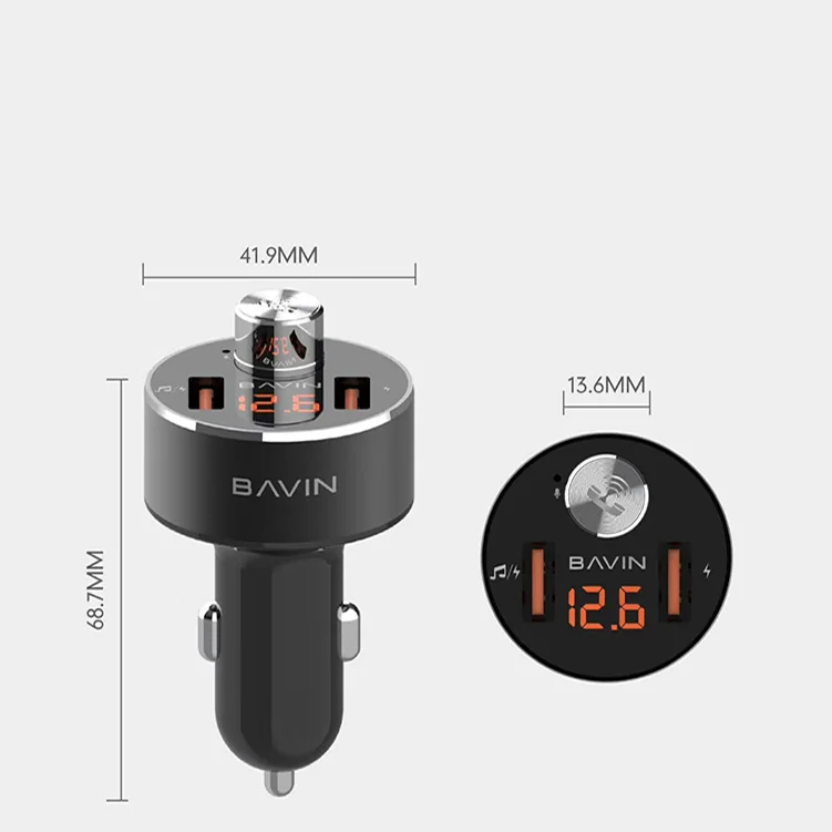 CE/Rosh/FCC Car USB Charger Quick Charge QC3.0 QC2.0 Mobile Phone Charger 2 Port USB Fast Car Charger for iPhone Samsung Tablet