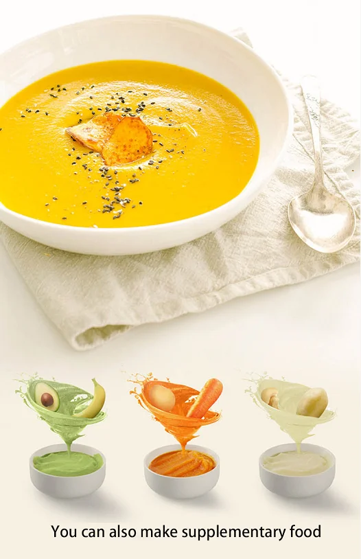 2022 New Mini 400ml portable stainless steel blade home Food Processor multifunctional  soymilk machine