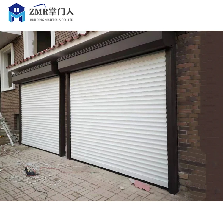 High quality modern villa garage automatic rolling shutter glass aluminum garage door