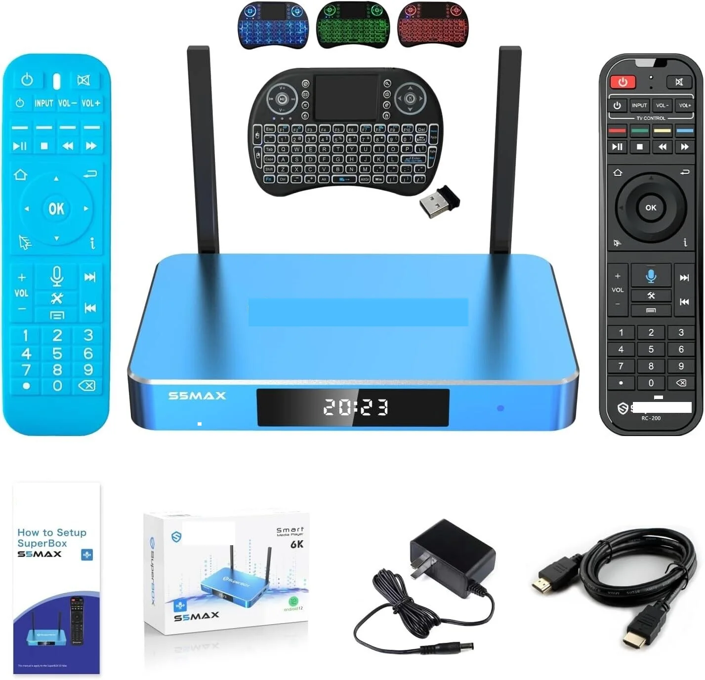 ORIGINAL SuperBoxs S5 MAX Media Player W/ Bluetooth Voice Command Remote