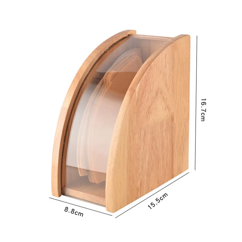 Wooden Hand Drip Coffee Filter Paper Storage Holder Rack filter paper storage rack wood