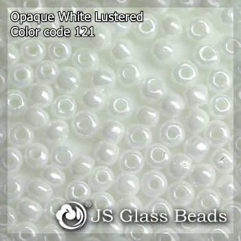 High Quality Fashion JS Glass Seed Beads - 121# 12/0 Lustered Opague White Rocailles For Garment & Jewelry