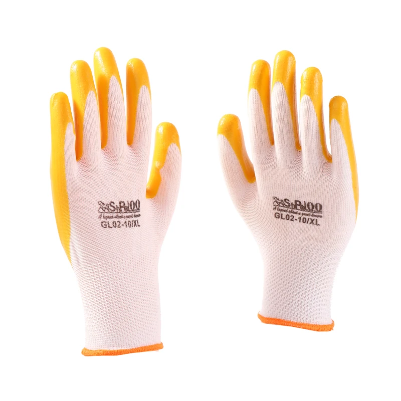 Competitive Price Work Protective Rough Thick Nitrile Coated Gloves