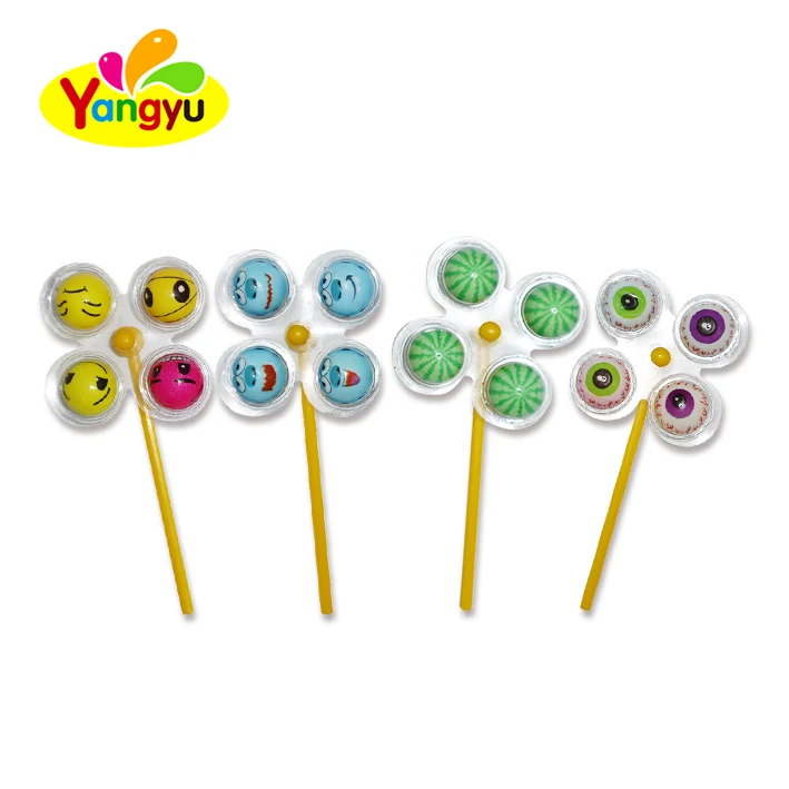 Wholesale halal eyeball eyes candy planet earth soft lollipop stick candy with fruit jam