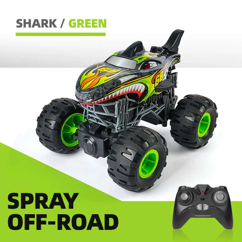 2.4G 1:16 4 Channels RC Radio Cross-country Multifunction Bigh Foot Car , Kids Monster Truck with Light & Music & Mist Spray