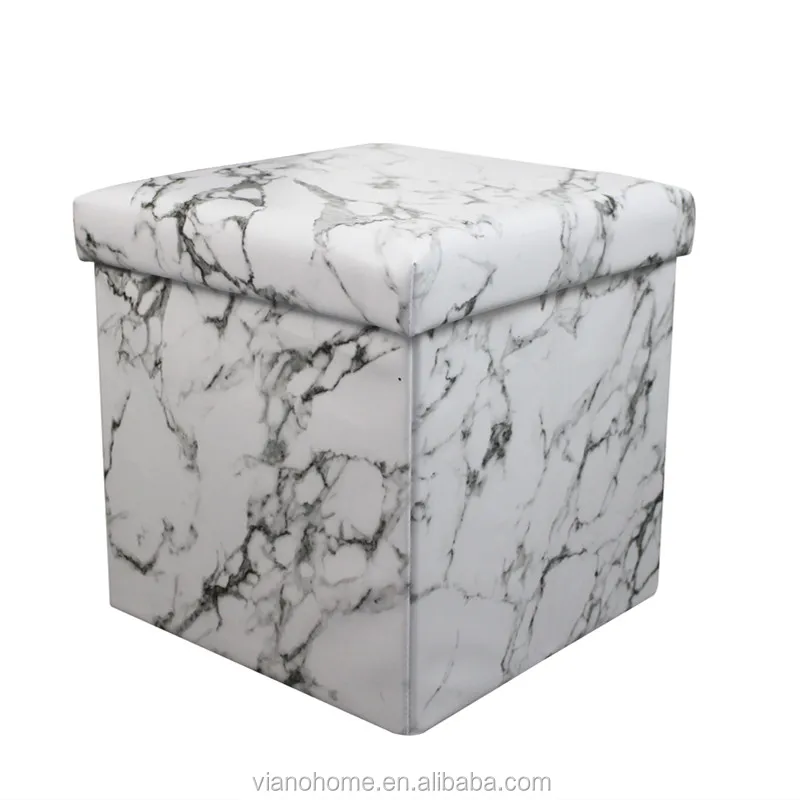 Мраморная Высококачественная маленькая Складная сидячая коробка для хранения табурета