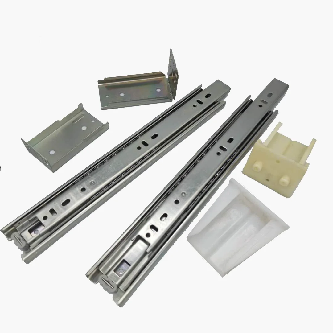 Кухонный шкаф 3 раза полное расширение шарикоподшипник Выдвижная направляющая для мебели фурнитура офисная отделка стол материал цинк
