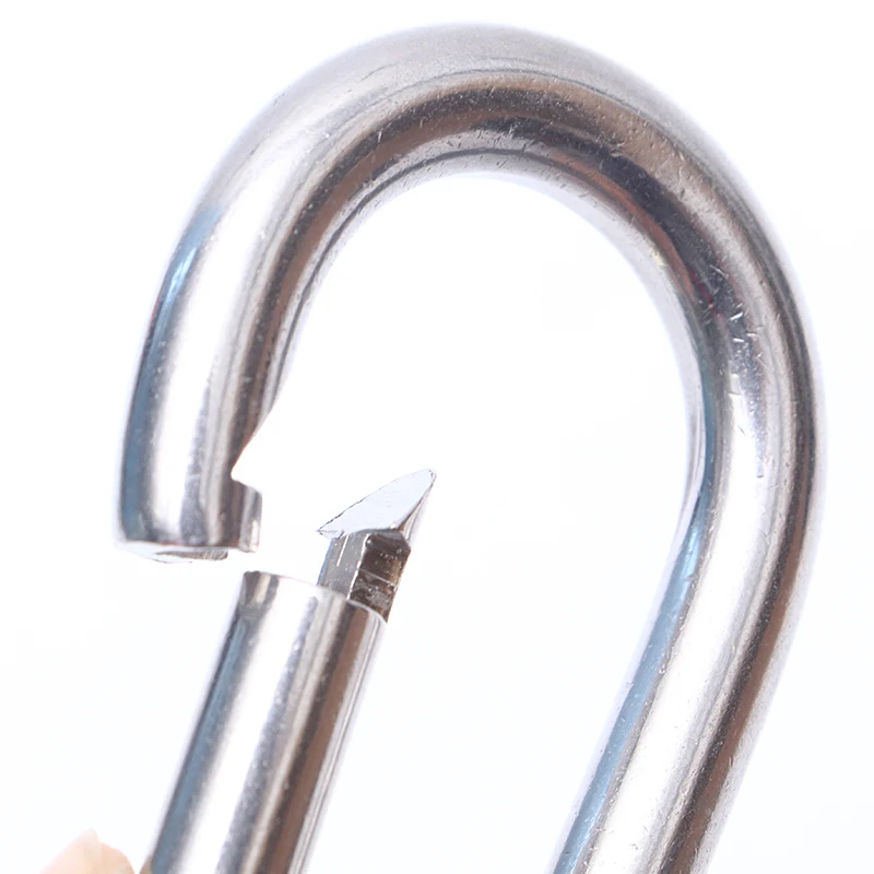 Wholesale Long100mm Wire diameter 10mm Stainless Steel Spring Carabiner Hooks For Quick Link Chains