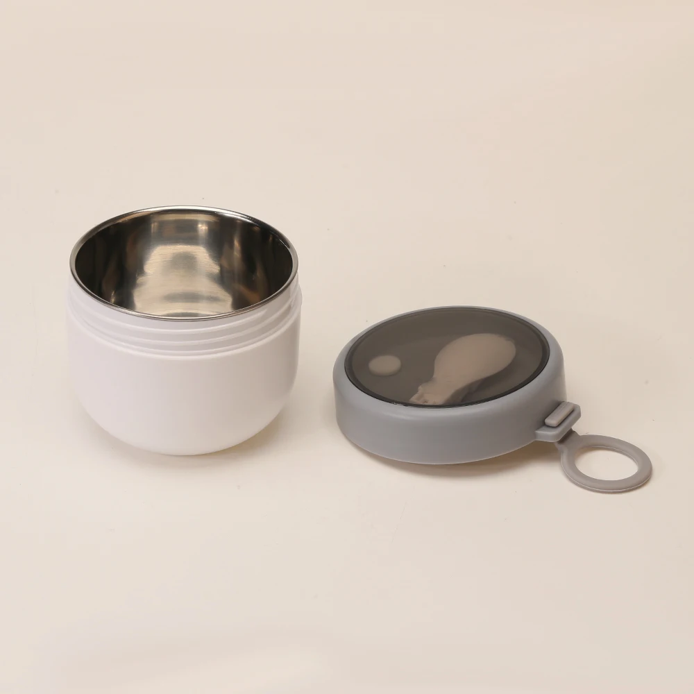 Double Wall Stainless Steel Food Container Airtight Breakfast Container Portable Cereal and Milk On the Go Cup 600ML