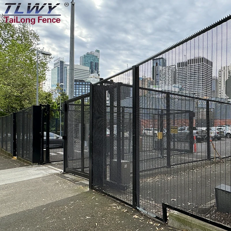High Security Mesh 358 Fence Panels Anti Climb Fence 1.8m 2m Tall Garden Security 358 Curved Fence Panels With Flat Bar
