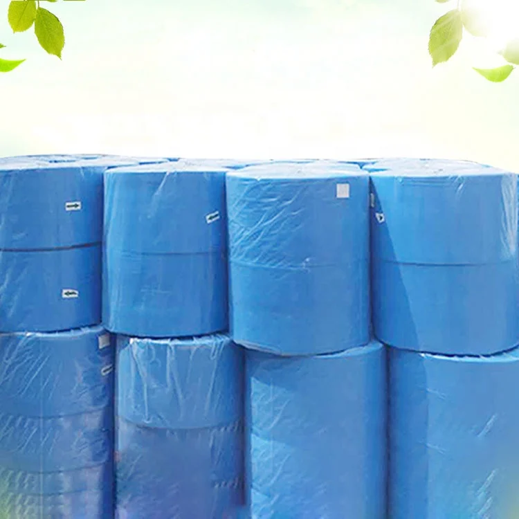 Wholesale Hydrophilic Breathable Blue Surgical Gown Medical Wet Tissue Spunlace Viscose Polyester Non Woven Fabric Material Roll