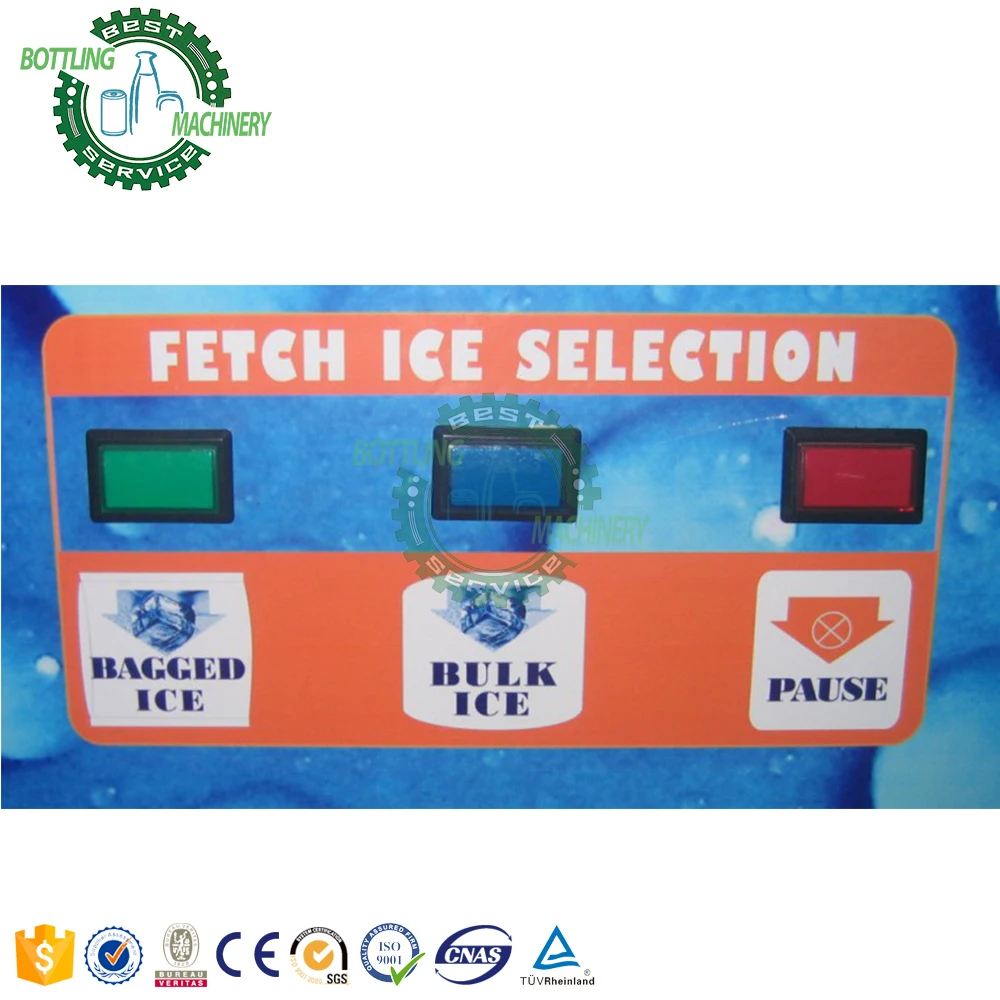 24 Hour commercial community Self-service water and bag cube ice vending machine for selling