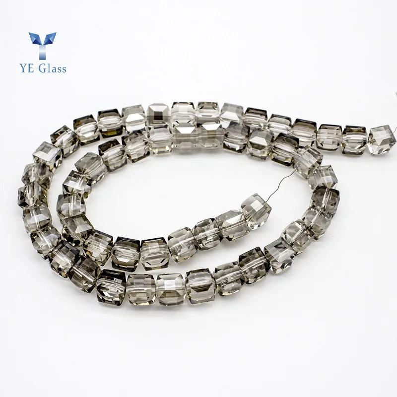 Wholesale High Quality Chinese 8mm Crystal Gray Glass Beads