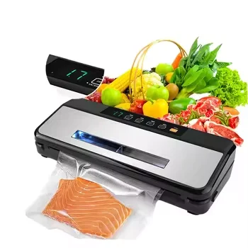 Portable Electric Vacuum Packing Machine with Built-in Cutter Plastic Electric Food Storage