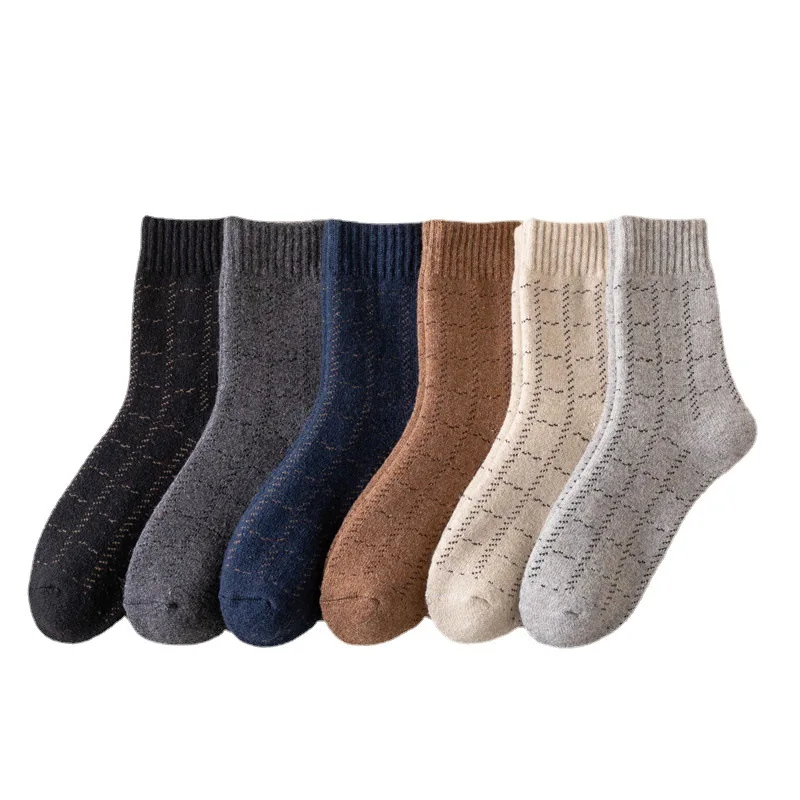 unisex custom thick thermal winter warm alpaca fleece merino wool blend cozy socks for soldiers with brand logo patterns