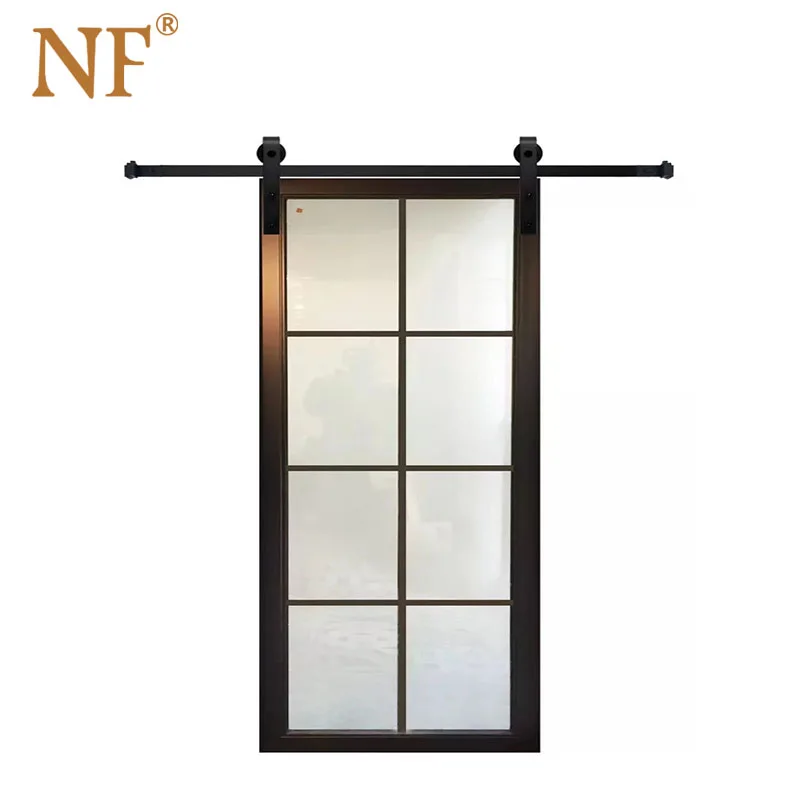 
Aluminum interior frosted glass pocket door 