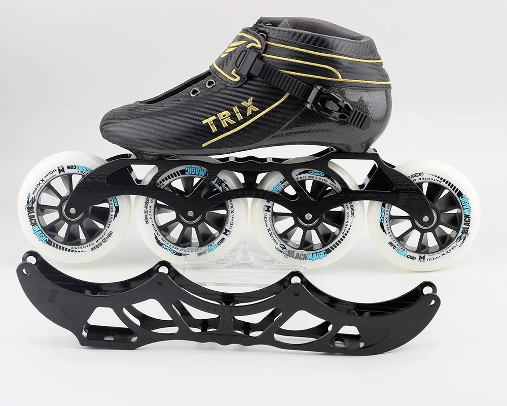 Aluminium Alloy CNC Inline Skate Frames Speed Skate Chassis Stents 3 Wheels 4 Wheels 90mm 100mm 110mm