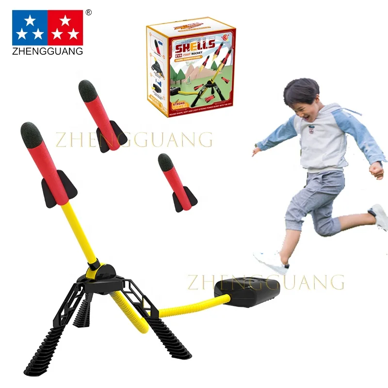 Zhengguang Outdoor Toys Safe Sport Game Feet Air Rocket Launcher Stomp Rocket Toy Rocket Toy