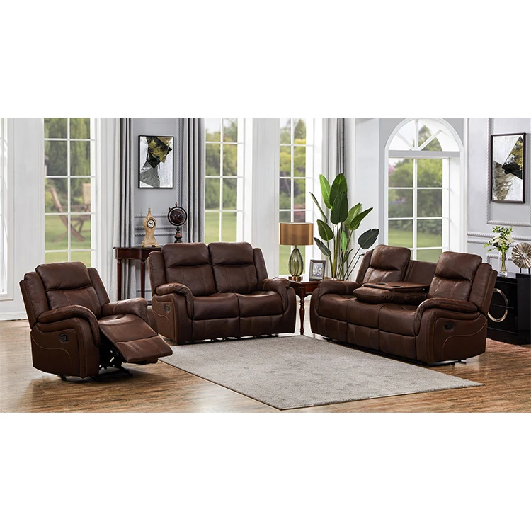 Good Stittching New Style Leather Luxury Selling Price Recliner Sectional Corner Sofa
