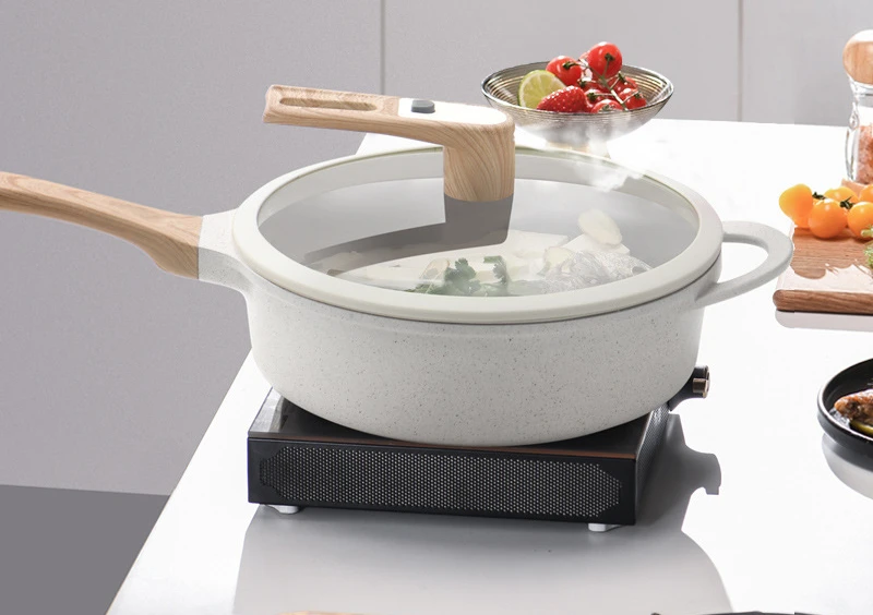 Factory New Multi-Functional German Fireless Pot Customizable Gift Processing Low-Pressure Cooker Non-Stick Pan