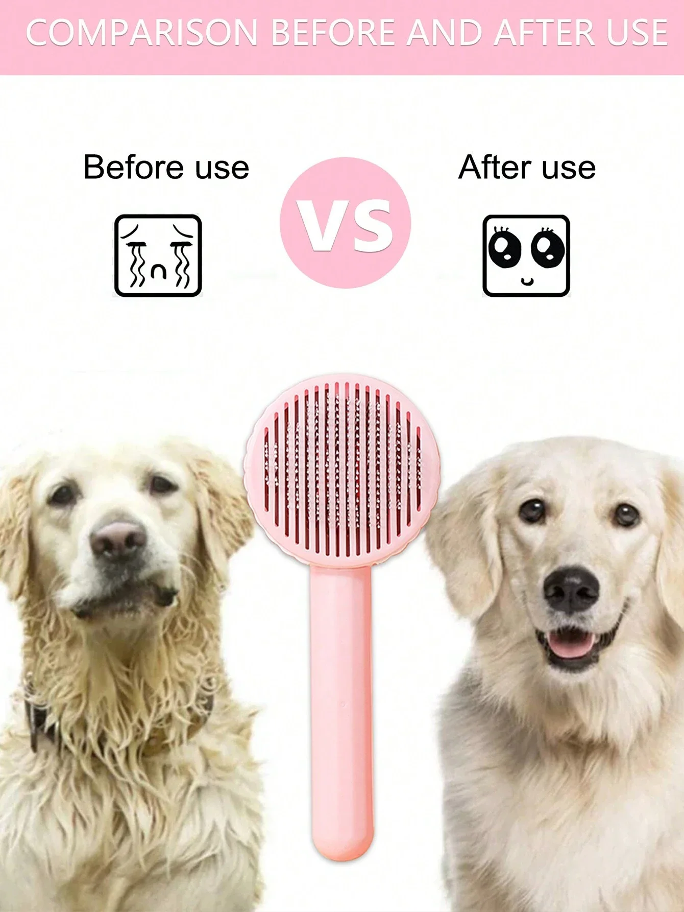 Cat Brush Dog Combet Grooming Brushes For Cats Self Cleaning Slicker Brush Pets Hair Removal Comb Puppy Cats Accessories