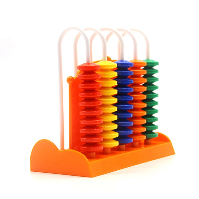 Counting Frame Plastic Toys Beads 5 Row Abacus Colorful Maths Calculation Tool Maths Learn Aid