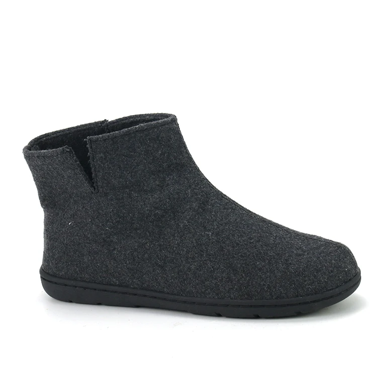 Custom Soft Comfy Winter Warm Unisex Slip On Felt Boots Outdoor Wool Slippers for Women