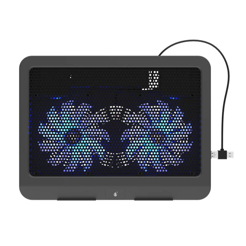 Новый стиль gaming Keyboard RGB охлаждающая подставка под ноутбук plug and play двойной вентилятор воздушного охладителя для ноутбука кулер с 2 Вентилятор охлаждения и светодиодной