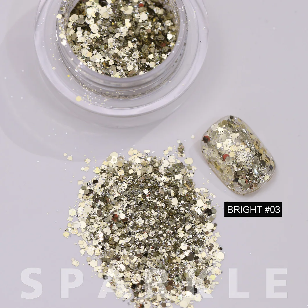 19 Colors Aurora Opal Nail Glitter Sequins Sparkly Gradient Symphony Polarized Flakes Magic Nail Mica Powder DIY Nail Decoration