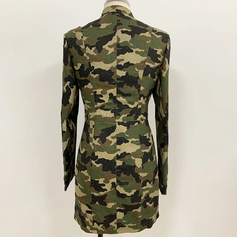 Odm clothing supplier camouflage print chain mini pencil dresses women